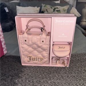 Juicy Couture Pink Handbag coin purse crossbody strap
